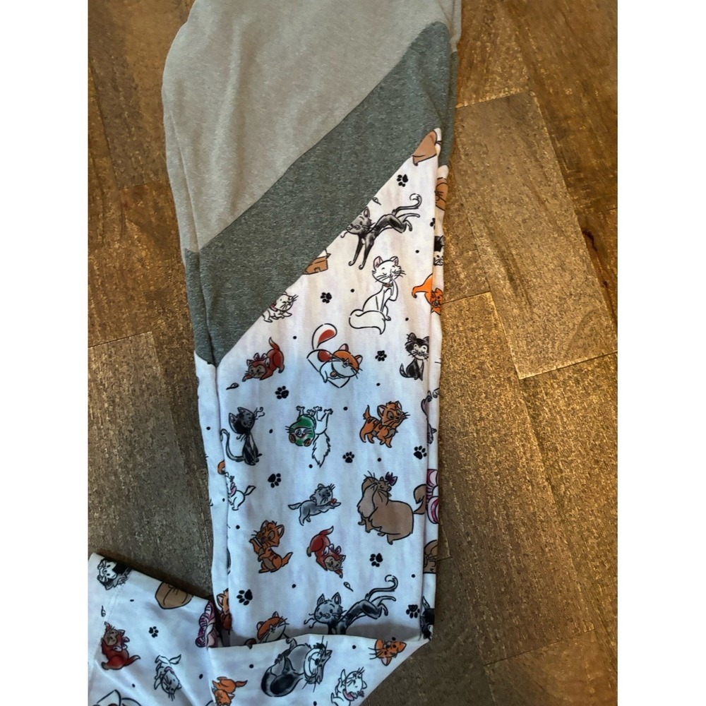 Disney Pants Womens Small White Gray Relaxed Sleepwear Aristocats - Picture 6 of 9